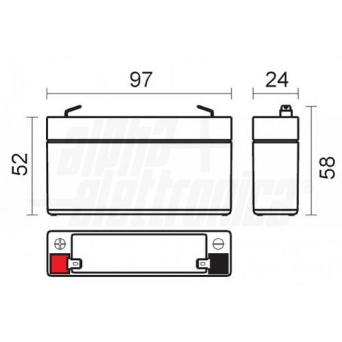 BP06-1.3 Batteria al piombo 6V 1,3Ah - AGM faston 4.8mm - immagine 2