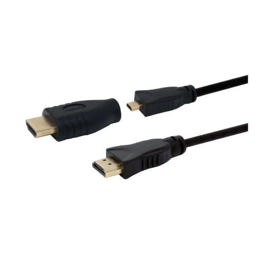 Cavo HDMI high speed con ethernet e adattatore da MICRO-D a HDMI - 2m