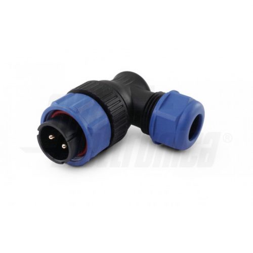 Connettore circolare spina volante serie SP21 2 poli ad angolo  30A IP68