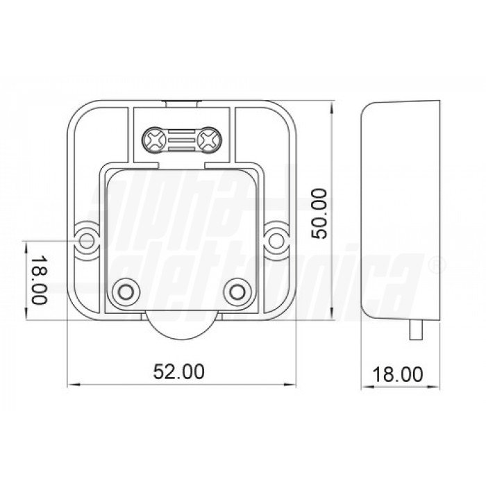 Controller switch pulsante per luce porta armadio Bianco - 1P - immagine 2