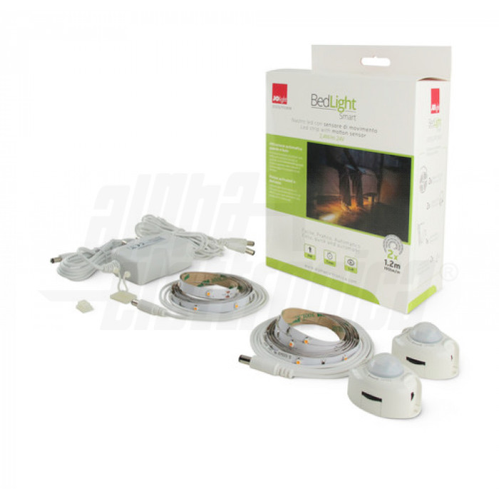 Kit striscia Led BEDlight doppio, alimentatore e sensore movimento