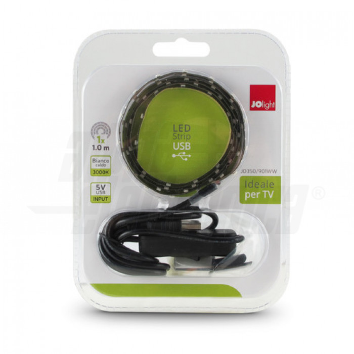 Kit striscia Led BIANCO CALDO 2,25W/m USB 5V - Plug and play