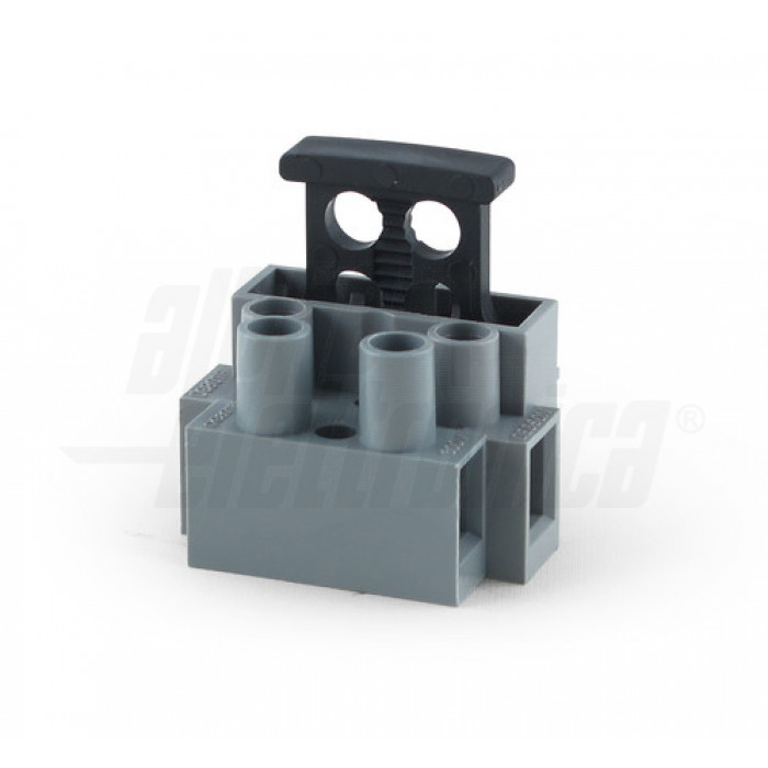 Morsetto passante 0,5-2,5mmq - 22-14AWG - 2P con porta fusibile 5x20mm