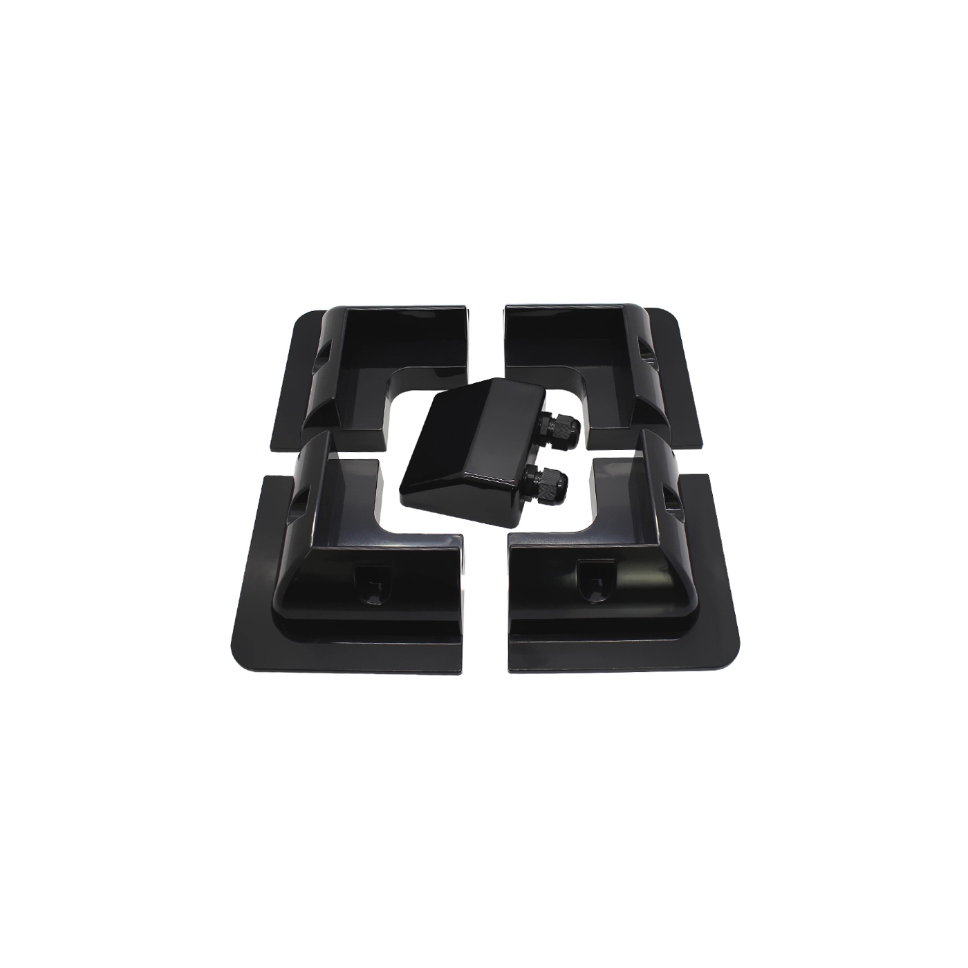 Kit per supporto angolare nero ABS - AS05