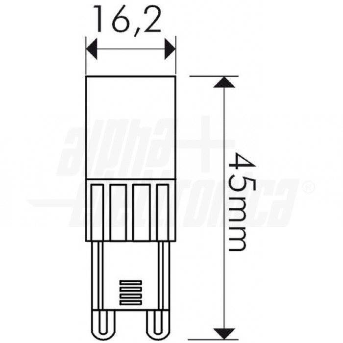 Lampadina a Led G9 - 3,5W - 230Vac - Bianco caldo - immagine 2