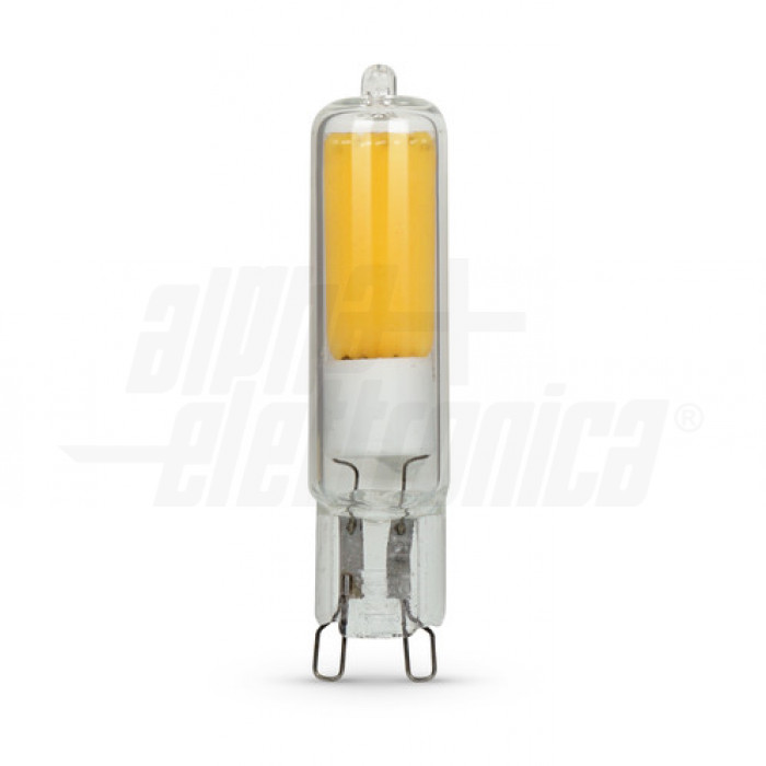 Lampadina a Led G9 - 3,9W - 230Vac - Bianco caldo - Corpo VETRO