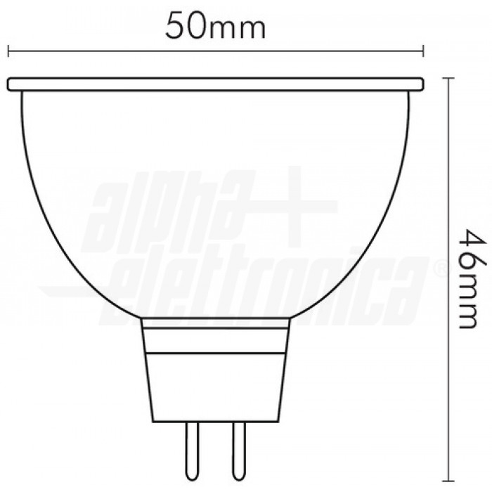 Lampadina a Led GU5,3 MR16 - 105° - 6,5W - 12Vac/dc - BIANCO NATURALE - immagine 2