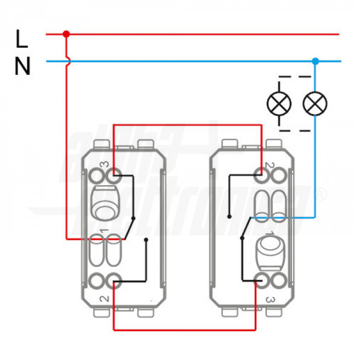 Deviatore 250V 16A unipolare - Serie Astra - immagine 2