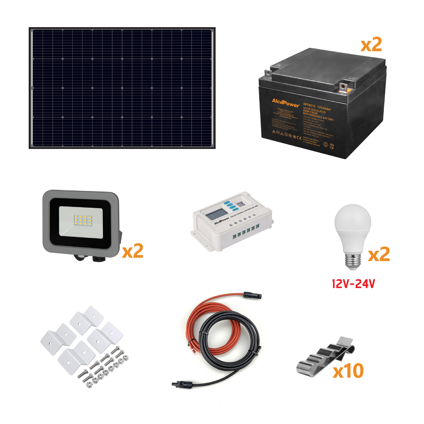 FV-KIT 160W - Kit Fotovoltaico a isola 160W