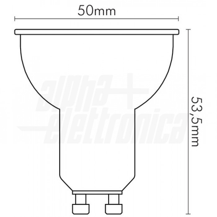 Lampadina a Led GU10 - 6,5W - 230Vac - Bianco naturale - immagine 2