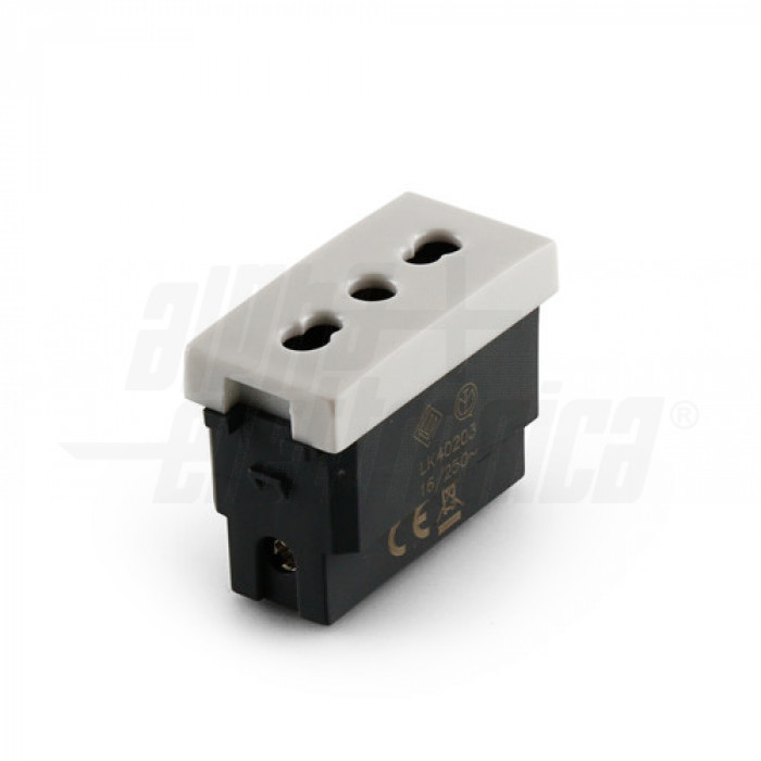 Frutto Presa bipasso 2 Poli 10/16 A+T , 250V - Serie Astra