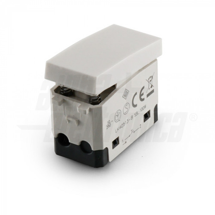 Frutto Pulsante unipolare 250V 10A - Normalmente aperto - Serie Astra