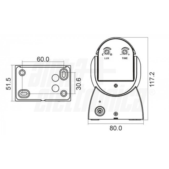 Sensore di movimento ad infrarossi da parete 230Vac IP65 - immagine 2