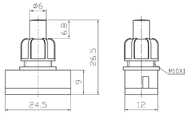 Interruttore a pulsante stabile per abatjour bianco on-off - immagine 2