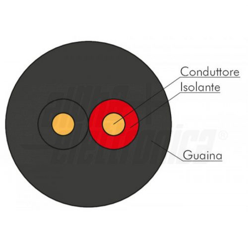 Cavo in gomma con anime colore rosso e nero 2x1mmq per posa in esterno - immagine 2