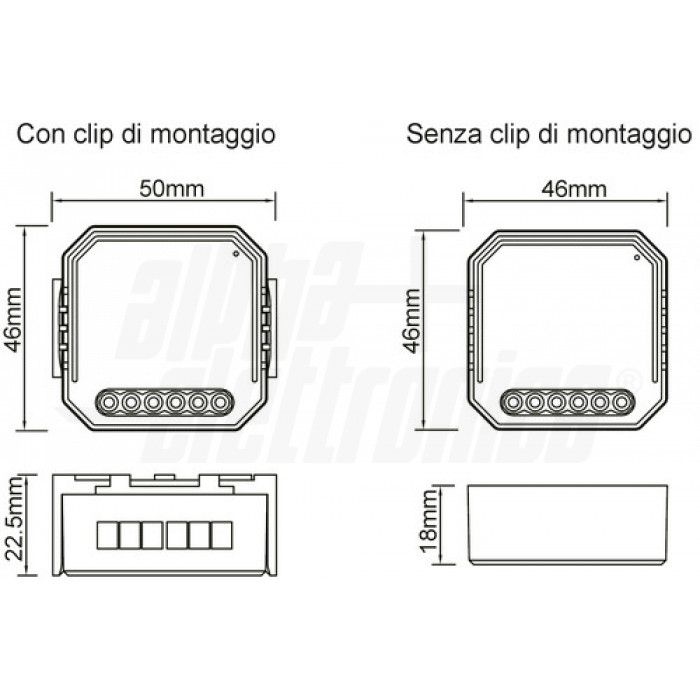 Dimmer Alpha Smart taglio di fase 220-240Vac per lampade LED - immagine 2