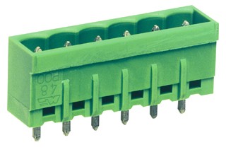 EUROPLUG connettori ad innesto maschio in asse con parete 10 poli p. 5mm