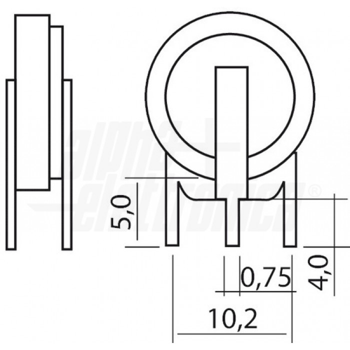 Pila Litio CR2430 3V 270mAh - pin per PCB montaggio verticale - immagine 2