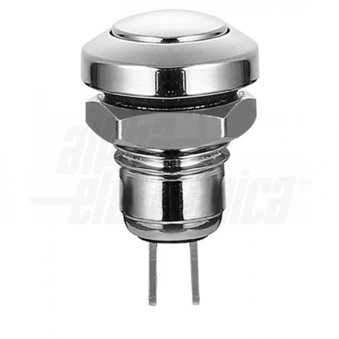 Pulsante LUCIDO diametro 8mm IP65 - N.A. - 2 term. a saldare