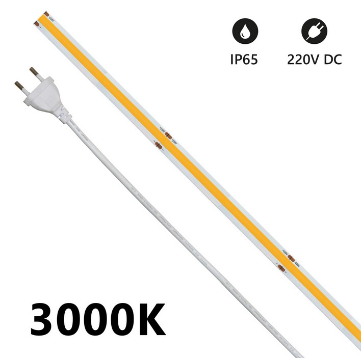 Striscia LED COB IP65 20m 3000K 220V 14W/m 1200lm/m - BIANCO CALDO