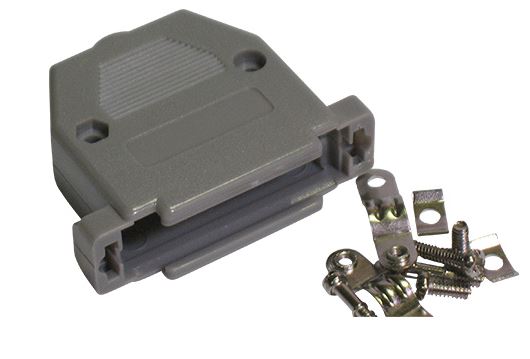 Conchiglia per connettore D-Sub 25 poli GRIGIO vite corta