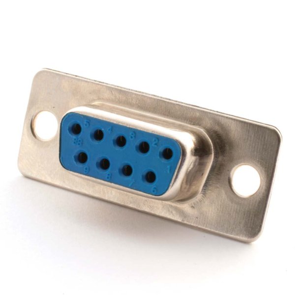 Connettore serie D-Sub dritto 9 poli FEMMINA a saldare
