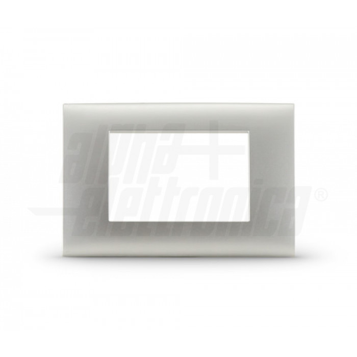 Placca 3 moduli grigia silver - Serie Astra