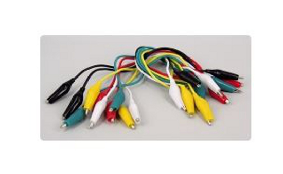 Kit 10 cavetti colorati con pinze a coccodrillo