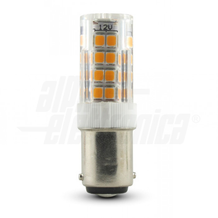 Lampadina a Led BA15D - 3W - 10-30Vdc - 24Vac - Bianco naturale