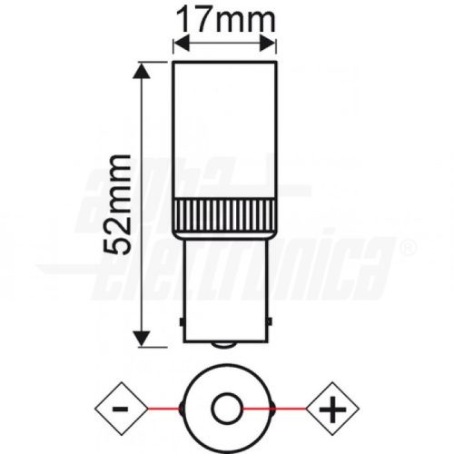 Lampadina a Led BA15S 3.5W 10-30Vdc 24Vac - BIANCO NATURALE - immagine 2