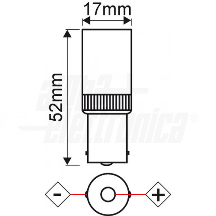 Lampadina a Led BA15S 3.5W 10-30Vdc 24Vac - BIANCO NATURALE - immagine 2