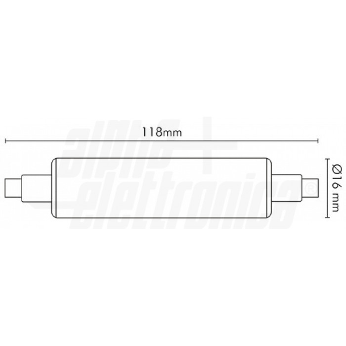 Lampadina a Led R7S - 8W - 230Vac - BIANCO NATURALE - immagine 2