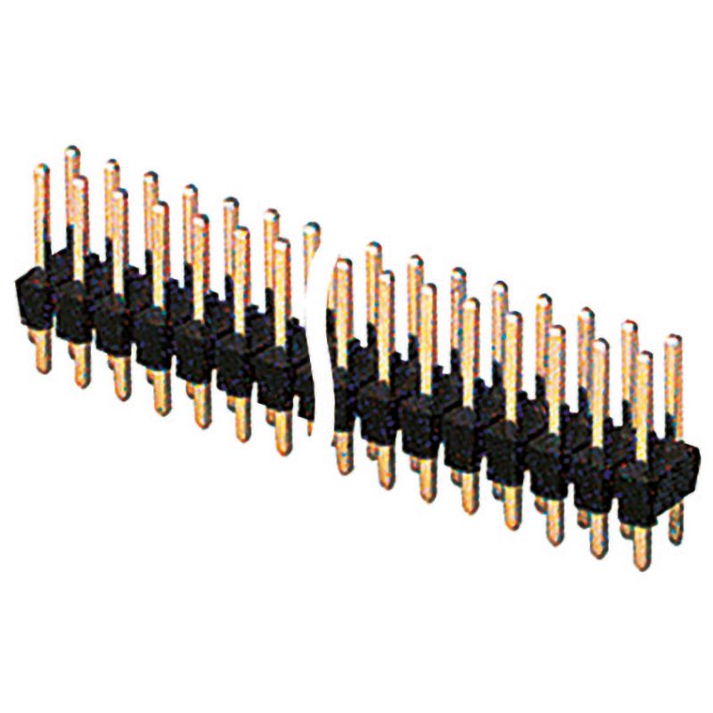 Connettore STRIP LINE 40+40 poli fila doppia terminali dritti passo 2,54