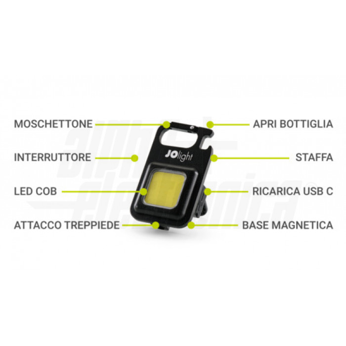 Torcia Led slim portatile a batteria - 5W - Serie Clip - immagine 2
