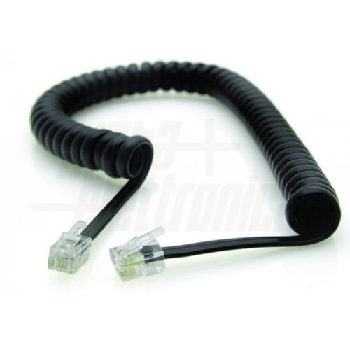Cavo da spina modulare RJ9 4P4C a spina modulare RJ9 4P4C - Nero - 2,1m