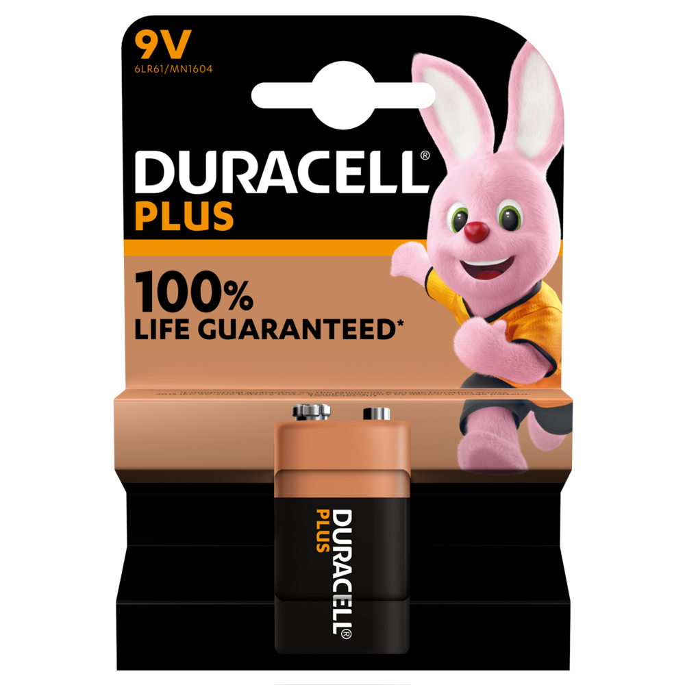 9V Duracell PLUS batteria alcalina 9V