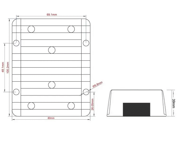 Phonocar Convertitore Di Tensione 24V A 12V – Riduttore 15 Ampere Per Auto E Camper – Modello 5/207, Dimensioni 250x110x50 Mm