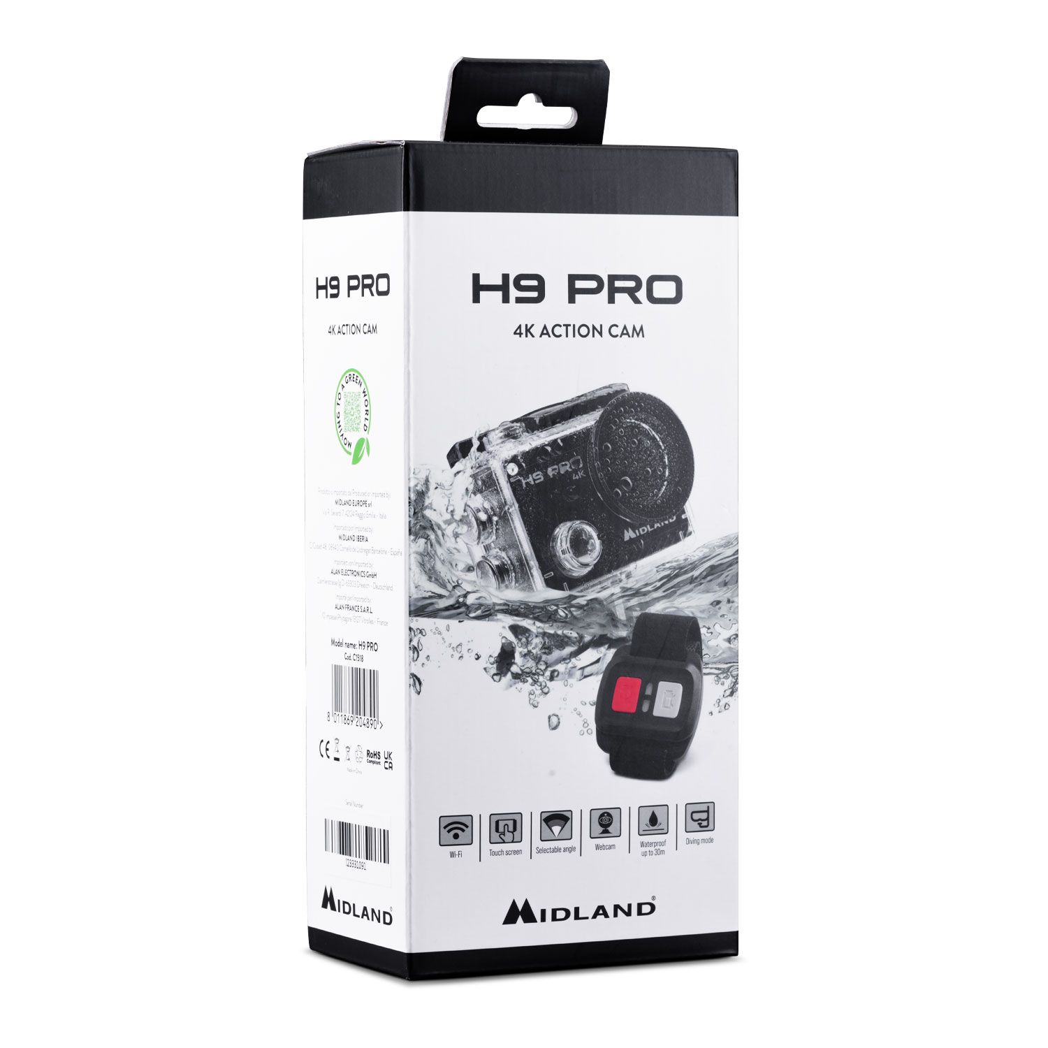 H9 Pro Action Cam Midland HD 4K - immagine 3