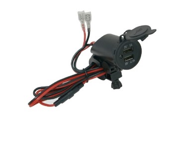 Caricatore con due uscite USB da pannello 2.1A + 1A per moto e bici