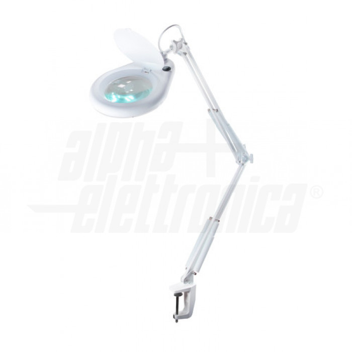 Lampada da laboratorio con lente 5 diottrie 15W e gancio per fissaggio