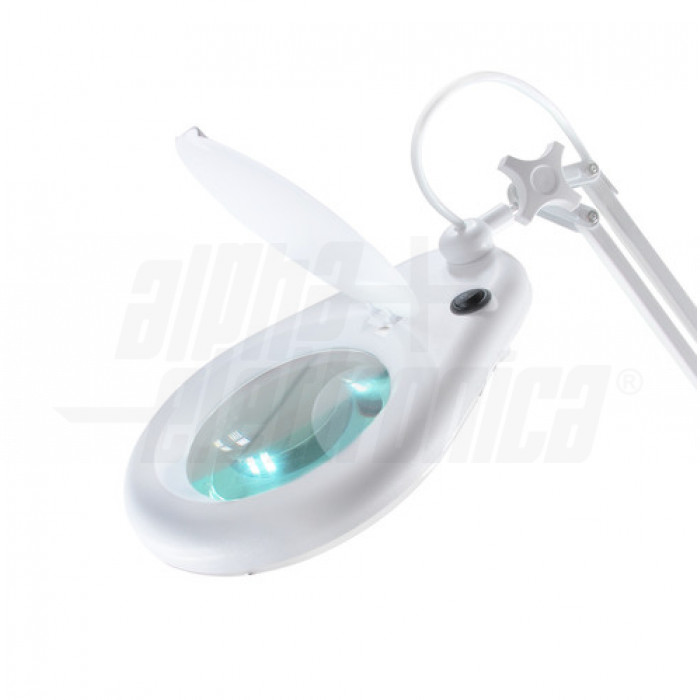 Lampada da laboratorio con lente 5 diottrie 15W e gancio per fissaggio - immagine 2