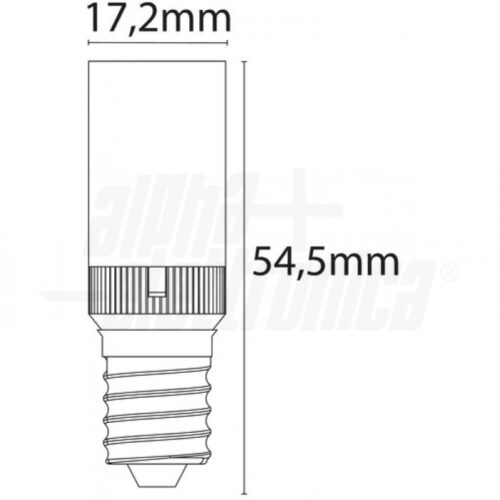 Lampadina a Led E14 3.5W 230Vac - BIANCO NATURALE adatta per frigoriferi - immagine 2