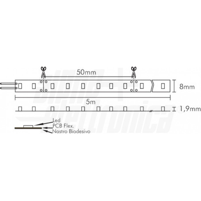 Striscia Led 120 Led/m 3535 24Vdc 14,4W/m - RGB - immagine 2