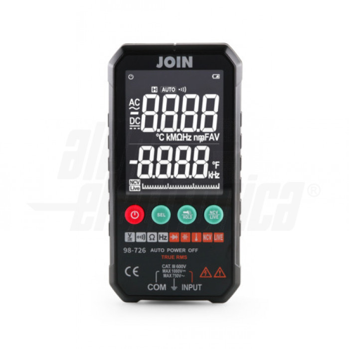 Multimetro digitale tascabile - True RMS, Prova diodi, Data Hold