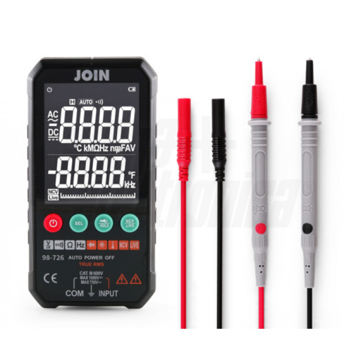 Multimetro digitale tascabile - True RMS, Prova diodi, Data Hold - immagine 2