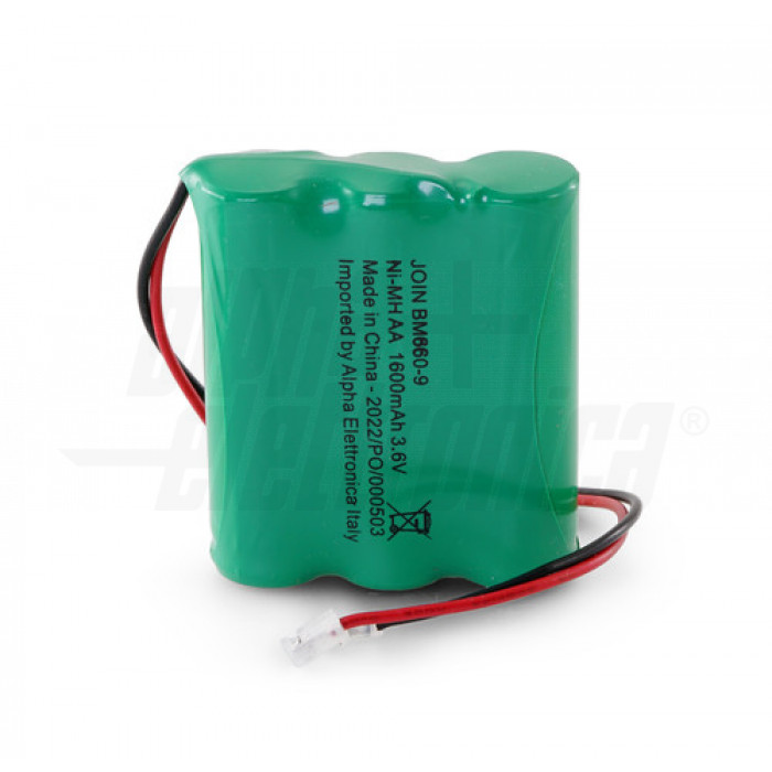 Pacco batterie Ni-Mh AA 3,6V 1600mAh - ricaricabile con connettore