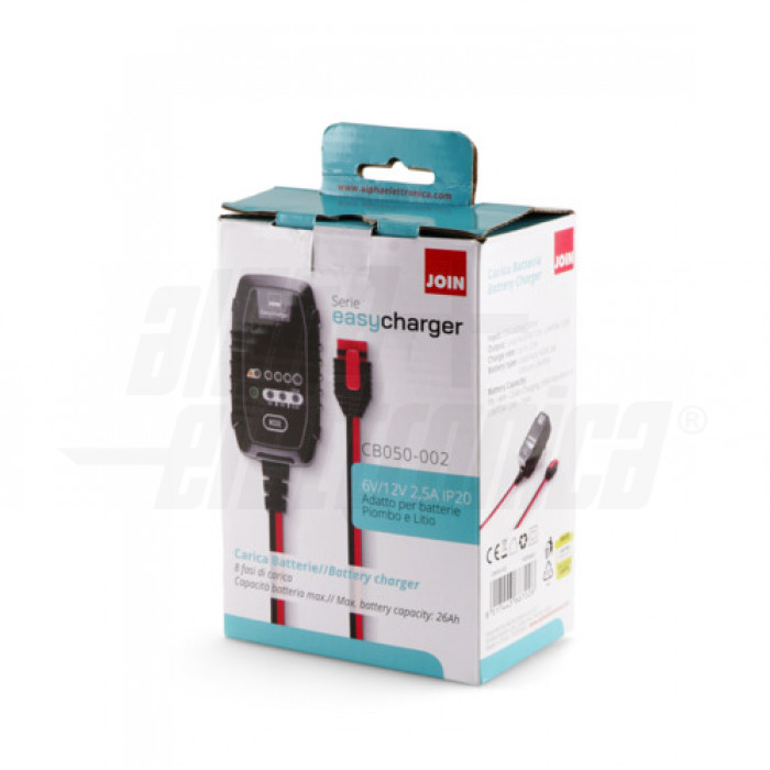 Caricabatterie 6/12V batterie piombo + 12.8V batterie LiFePO4 - 2,5A max - immagine 2