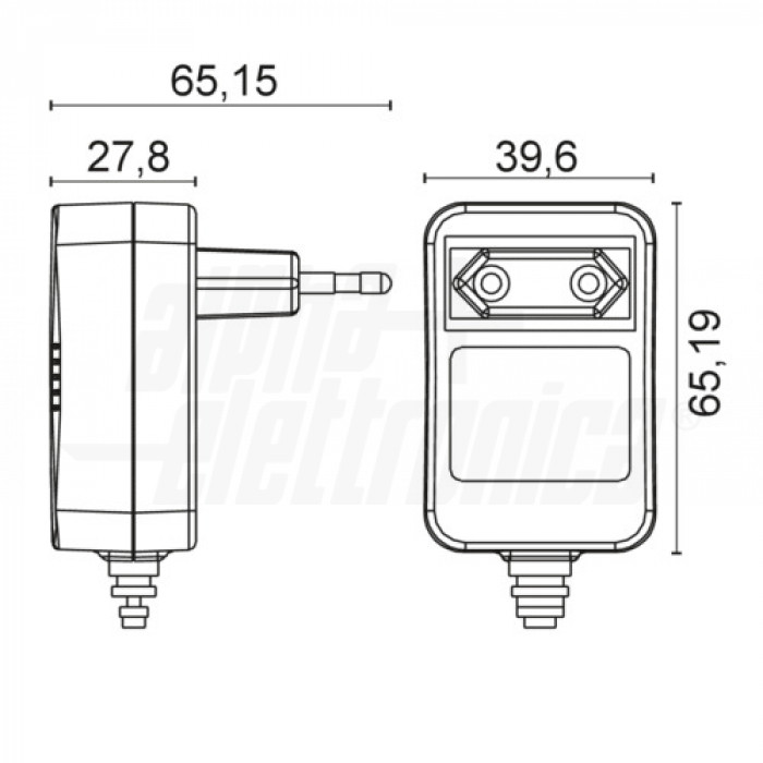 Alimentatore switching 24W - 24Vdc 1A - 1 Connettore - immagine 2