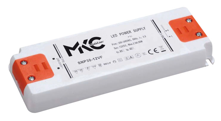 MKC30-12VF Alimentatore Driver LED slim 12V 30W Tensione costante