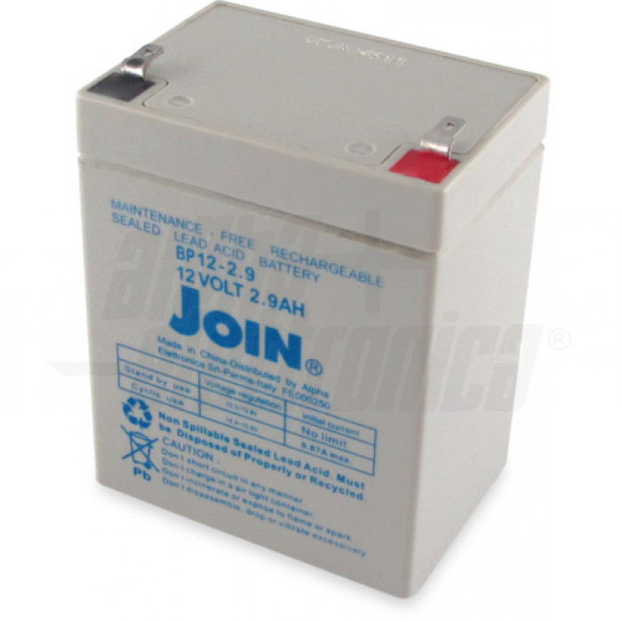 Batteria al piombo 12V 2.9Ah - AGM faston 4.8mm